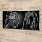 Glas-Bild Wandbilder Druck auf Glas 125x50 Deko Sport Bodybuilding