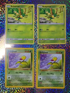 Pokemon TCG Regular Bellsprout: Base Set 2 66/130 x2; Celestial Storm 1/168 x2 - Picture 1 of 17