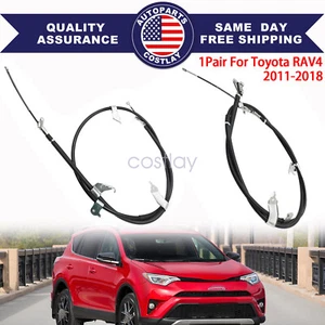 PAIR For Toyota RAV4 2011-2018 Parking Brake Cable Rear Left + Right Side - Picture 1 of 12