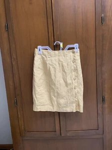 United Colors of Benetton mini skirt 100% linen EU 42 = Lge L-18-19 In vintage - Picture 1 of 5