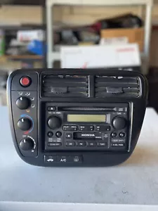 1999 2000 99 00 HONDA CIVIC OEM CLIMATE CONTROL WITH DOUBLE DIN STEREO AND CODE - Picture 1 of 4