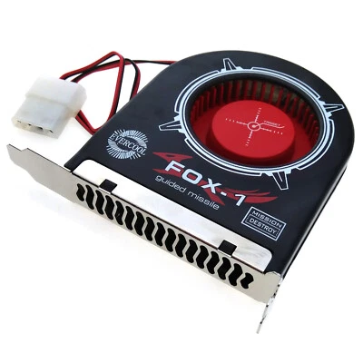 PCI Slot Fan PC System Heat Air Exhaust Cooling 4-pin Power 12V 2200rpm 42CFM - Image 1 of 4