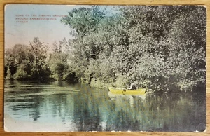 Fishing Annabessacook Stream Maine ME Postcard PC 1912 - Bild 1 von 1