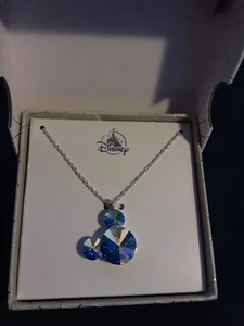 Disney Parks Mickey Mouse Crystal Icon Pendant Necklace - Picture 1 of 8