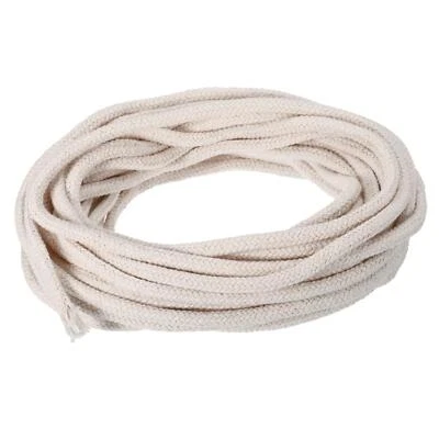 Algodón Aceite Lámpara Mecha 6mm Diámetro 10 Metros para Alcohol Lámpara, Blanco - Imagen 1 de 4