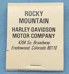 De colección Matchbook Años 80 Pinup Girl Rocky Mountain Harley Davidson Sin Estampar Nuevo - Imagen 1 de 11
