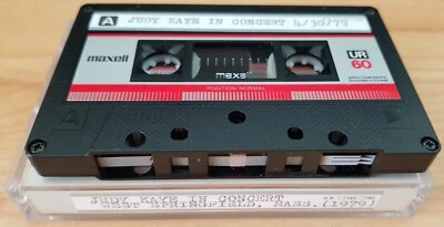 used Maxwell UR60 blank cassette (has label Judy Kaye, West Springfield Mass ) - Image 1 of 2
