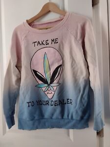 EUC UNIF Take Me to Your Dealer Distressed Sweatshirt Size Small (S) 
