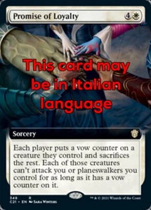 MTG PROMISE OF LOYALTY EXC - PROMESSA DI LEALTÀ - C21 X - MAGIC - Imagen 1 de 1