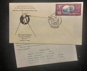 RARE Post Stamped FDC Covers. SPUTNIK . GAGARIN 1957 - 1977 SPECIAL STAMP RARE. - Picture 1 of 2