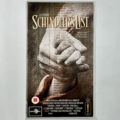 New SCHINDLER’S LIST VHS TAPE Video Cassette 1993 Spielberg Fiennes Sealed - Image 1 of 4