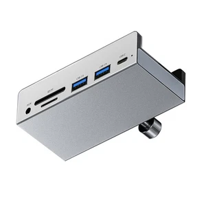 USB 3.0 Hub Clamp Adapter Aluminum 6-Port USB Splitter for iMac/Laptop/PC - Picture 1 of 12