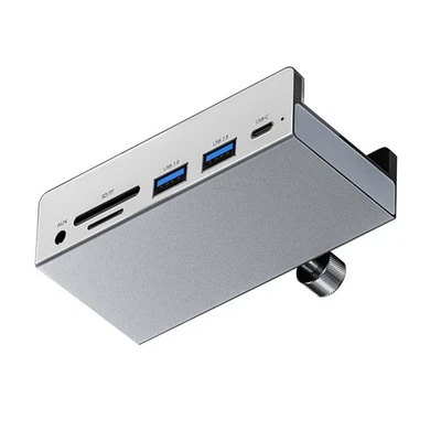 USB 3.0 Hub Clamp Adapter Aluminum 6-Port USB Splitter for iMac/Laptop/PC - Image 1 of 4