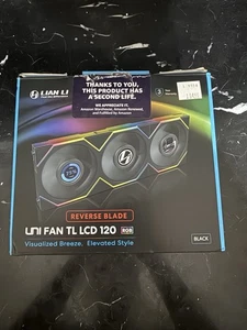 Lian Li UNIFAN TL LCD 120 Reverse Blade*With Controller,Connector Cables Are Not - Afbeelding 1 van 2