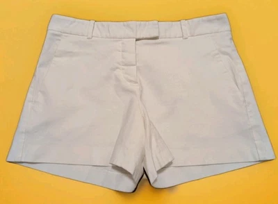 THEORY Womens Size 4 White Shorts 4" Rise Burron Fly USA Made - Image 1 of 4