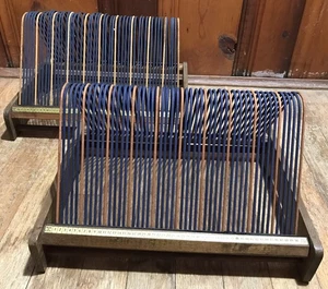 LOTE DE RACK DE ALMACENAMIENTO DE DISCOS DE COLECCIÓN MCM MUSICRAFT KIMPELS CABLE DE MADERA 10" 78 rpm 12" 33 rpm - Imagen 1 de 19