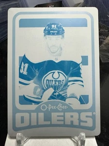 2024-25 O-Pee-Chee Evander Kane Cyan Printing plate 1/1 #433 - Picture 1 of 2