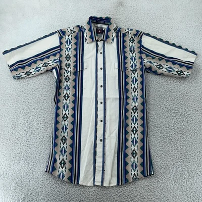Vtg Panhandle Slim Western Snap Shirt Mens Small Aztec Rodeo Southwestern S/S - Image 1 of 4