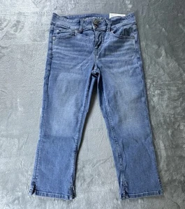 American Eagle Womens Artist Crop Jeans Size 8 (29W) Short Light Medium Blue New - Picture 1 of 13