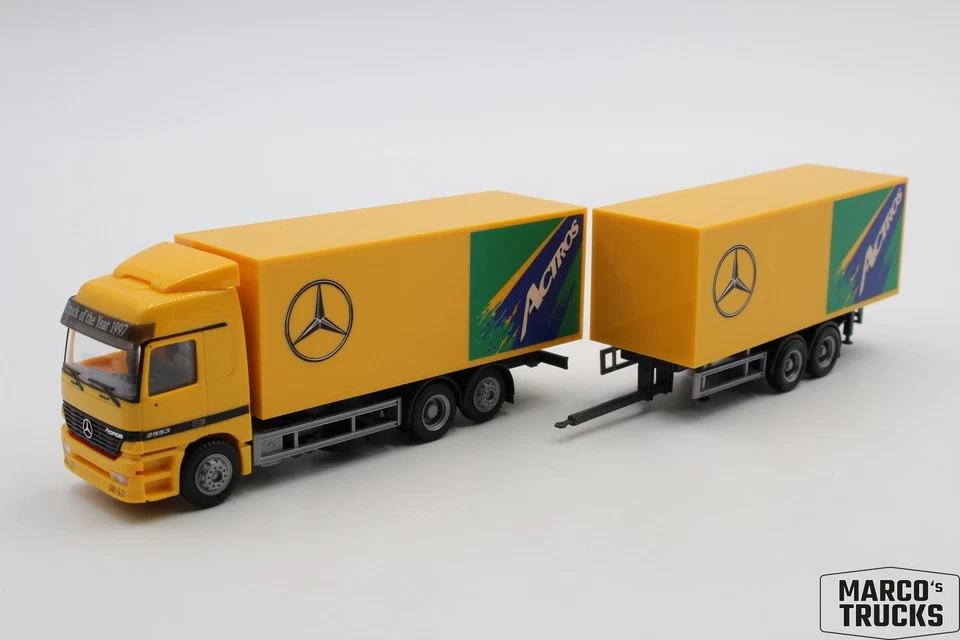Herpa MB Actros MP1 2553 tandem drawbar truck "Truck of the year 1997" 1:87 /H25 - Image 1 of 1