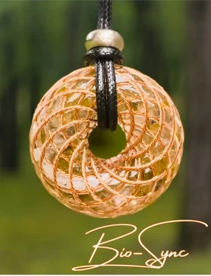 Phi Torus "Aurora Rebirth" Vortex Energy Pendant Zincite Zoisite Herkimer Diamon - Image 1 of 4