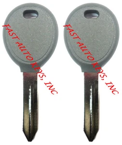 PAIR - New Uncut 1998 - 2006 Dodge Transponder Chip Key Y160-PT - Picture 1 of 1