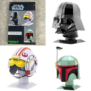 🔥 Metal Earth Star Wars Boba Fett Luke Darth Vader Helmet 3D Metal Model Kit - Picture 1 of 12