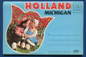 Holland Michigan Mi Tulpen Chrom Postkarten Mappe #2 - Bild 1 von 2