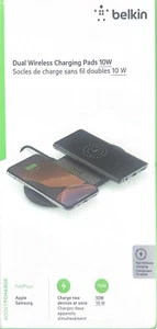 Belkin BoostCharge-10W Fast Dual Wireless Charging Pad - Black (Open Box) - Picture 1 of 3
