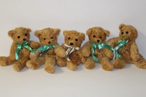 5 UNSTUFFED 8" TEDDY BEARS WITH BOW - Picture 1 of 24