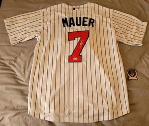 Joe Mauer signed Minnesota Twins Custom Stitched Jersey Beckett BAS COA #BL20846 - Picture 1 of 6