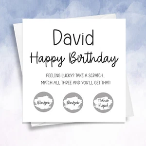 Personalizado Cumpleaños Mamada Desafortunado Rascar Tarjeta Anal Cumpleaños Gay BJ Sexy - Imagen 1 de 7