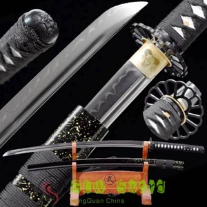 Full Tang scharfe Katana japanische Samurai-Schwerter Ton gehärtet T10 Stahl handgefertigt - Bild 1 von 14