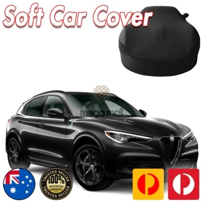 Cubierta de coche de spandex para Alfa Romeo Stelvio Quadrifoglio 4 puertas AWD Softline negra Foto 1 de 4