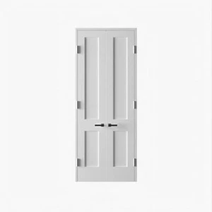 RESO Double Pre-hung interior French Door 44"W x 96"H Solid Core Satin Nickel - Picture 1 of 5