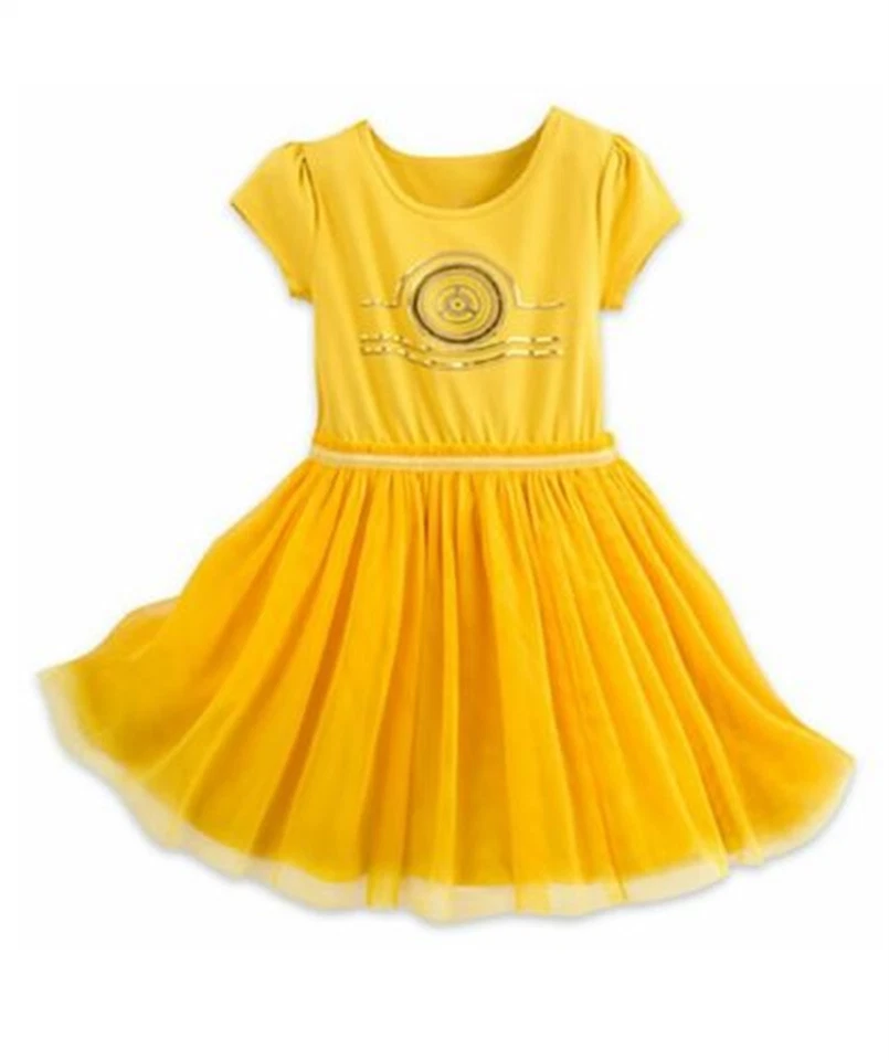 Disney Store Parks C3-PO Girl's Tutu Dress Costume Star Wars Force Awakens Droid - Image 1 of 1
