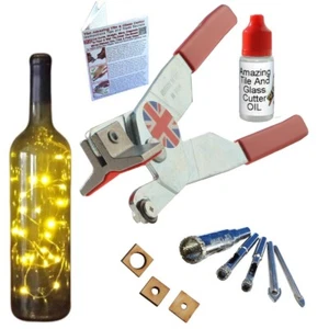 Glass Cutter Tools Glass Drill Bits Drill Holes in Bottles for Light and Pots - Picture 1 of 11