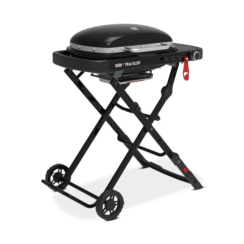 Weber 11000 btu Traveler Compact Portable Grill 32" Wide Model #1500460 Black