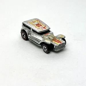 1969 Hot Wheels Redlines Prowler Chrome Hong Kong Mattel Devil Flames Car Toy - Picture 1 of 8