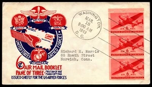 Scott C25a 6 Cents Transport Plane Bklt Staehle FDC Typed Address Planty C25A-35 - Picture 1 of 2