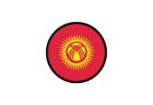 Patch toppe toppa badge termoadesiva bandiera rotondo coccarda kirghizistan