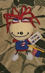 Vintage AVON I Wanna-Be Patriotic 4 luglio 9" bambola morbida capelli ricci con etichette - Foto 1 di 2