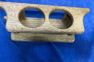 SEATEAK 2 Drink Cup Holder Marine Boat Teak Mountable - Picture 1 of 5