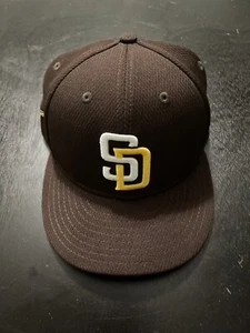 San Diego Padres Brown On-Field Fitted Hat / Cap, New Era - Size: 7 3/8 - Picture 1 of 5