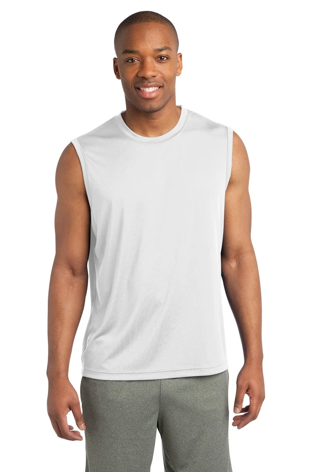 Camiseta Sport-Tek ST352 para hombre sin mangas Dri-Fit competidor que absorbe la humedad Foto 1 de 3