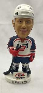CHRIS CHELIOS Equipo Juegos Olímpicos de Estados Unidos Bobble Head Equipo EE. UU. Bobblehead En Caja 2002 - Imagen 1 de 5