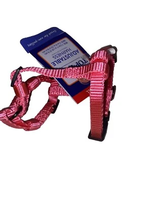 X-Small Pink Dog Harness Neck Adjust 7.5”x11” Girth Adjust 9”x14” NWT - Image 1 of 4