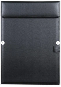 PU Leather Conference Writing Pad File Clipboard Folder File Paper Clip Desk Mat - Picture 1 of 4