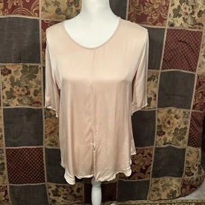 Stark X Hi-Lo Front Knot Tunic Top Women's XS Extra Small Light Pink Viscose - Picture 1 of 15