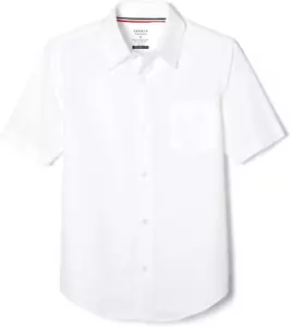 Boys' Short Sleeve Classic Poplin Dress Shirt (Standard & Husky) - Picture 1 of 12